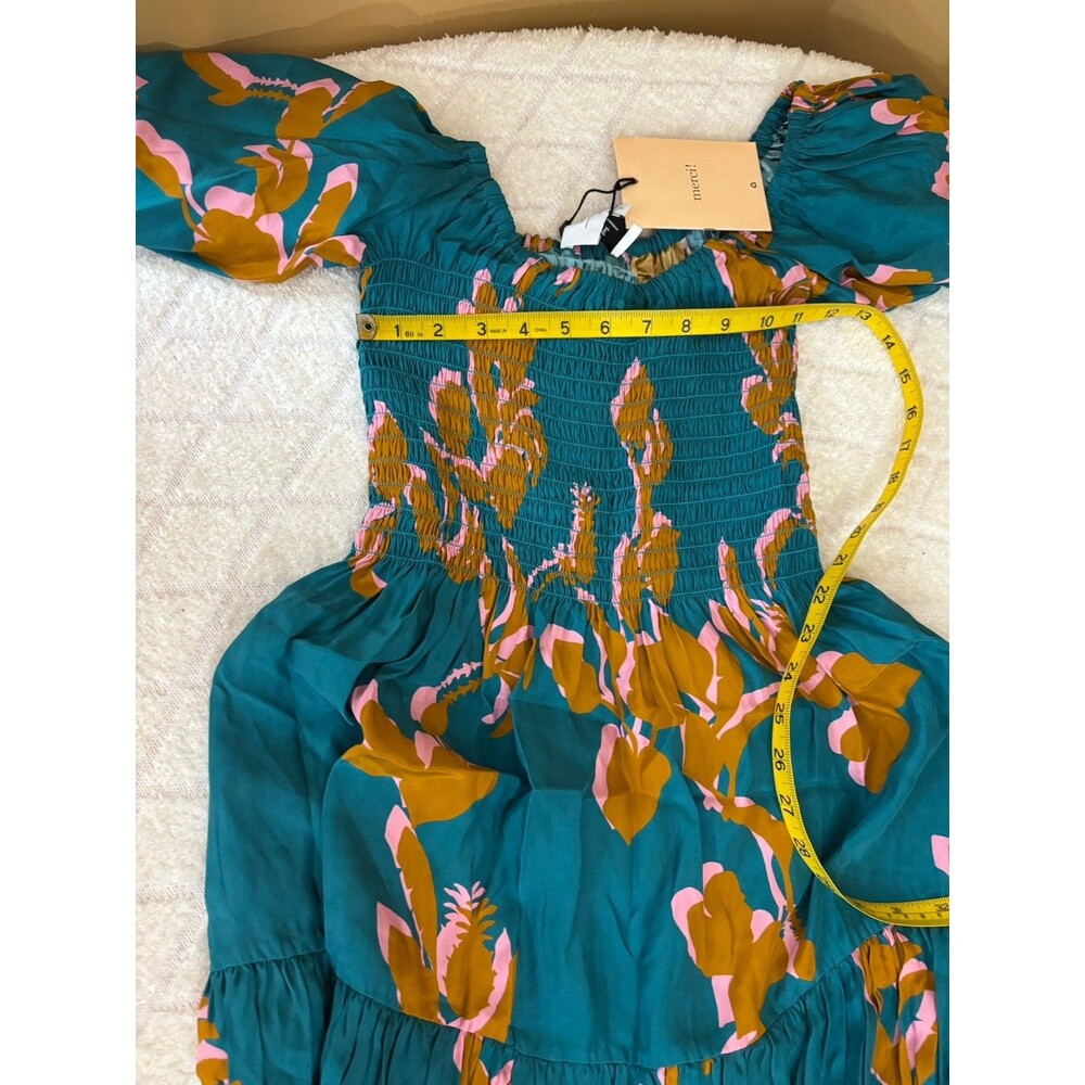 NWT La Ligne Pyper Dress Jade Cognac Bubblegum Floral Print 100% Silk Size S - Picture 15 of 16